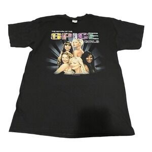 Spice Girls Spice World Concert Tour Shirt 1997/1998 LARGE BLACK‎ VINTAGE ANVIL